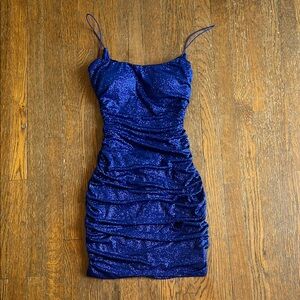 Elegant Blue Sparkle Winsor Dress